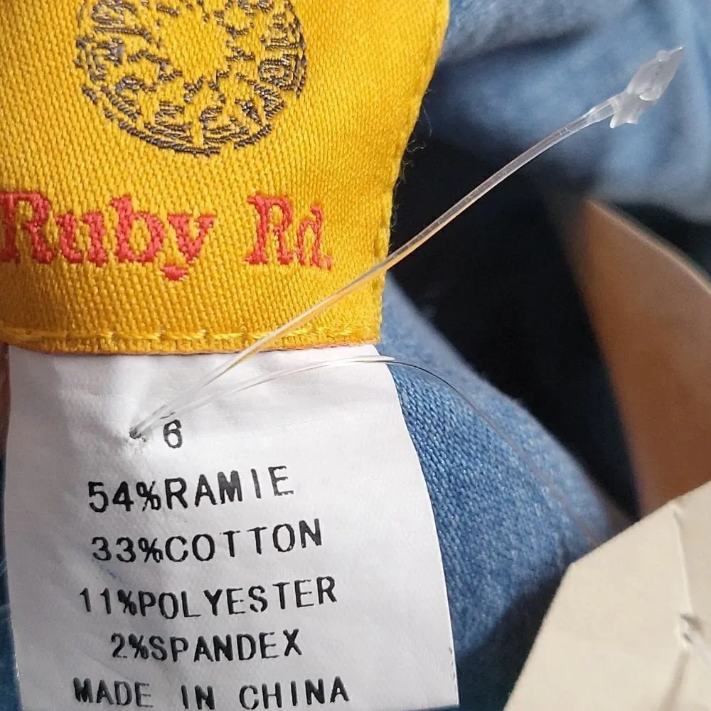 Ruby Rd Jean jacket size 6 - Picture 5 of 6